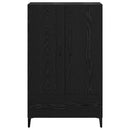 Highboard Sort eg 70 x 31 x 115 cm Ingeniørt træ og jern