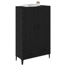 Highboard Sort eg 70 x 31 x 115 cm Ingeniørt træ og jern