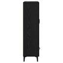 Highboard Sort eg 70 x 31 x 115 cm Ingeniørt træ og jern