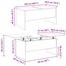 Sofabord Artisan Egetræ 102 x 50,5 x 46,5 cm Konstrueret træ