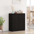 Sideboard med skuffe Sort eg 60 x 30 x 70 cm Konstrueret træ