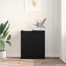 Sideboard med skuffe Sort eg 60 x 30 x 70 cm Konstrueret træ