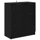 Sideboard med skuffe Sort eg 60 x 30 x 70 cm Konstrueret træ