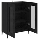 Sideboard Sort eg 69,5 x 34 x 90 cm Ingeniørt træ og jern