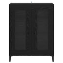 Sideboard Sort eg 69,5 x 34 x 90 cm Ingeniørt træ og jern