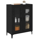 Sideboard Sort eg 69,5 x 34 x 90 cm Ingeniørt træ og jern