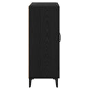 Sideboard Sort eg 69,5 x 34 x 90 cm Ingeniørt træ og jern