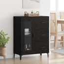 Sideboard Sort eg 69,5 x 34 x 90 cm Ingeniørt træ og jern
