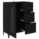 Sideboard Sort eg 69,5 x 34 x 90 cm Ingeniørt træ og jern