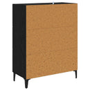 Sideboard Sort eg 69,5 x 34 x 90 cm Ingeniørt træ og jern