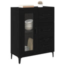 Sideboard Sort eg 69,5 x 34 x 90 cm Ingeniørt træ og jern