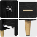Highboard med skuffe Sort eg 70 x 31 x 115 cm Konstrueret træ