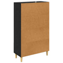 Highboard med skuffe Sort eg 70 x 31 x 115 cm Konstrueret træ