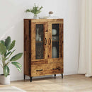 Highboard Gammelt træ 70 x 31 x 115 cm Ingeniørt træ og jern