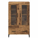 Highboard Gammelt træ 70 x 31 x 115 cm Ingeniørt træ og jern