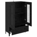 Highboard Sort eg 70 x 31 x 115 cm Ingeniørt træ og jern