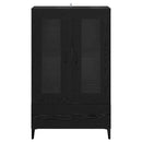 Highboard Sort eg 70 x 31 x 115 cm Ingeniørt træ og jern