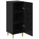 Sideboard Vægmonteret Sort eg 34,5 x 34 x 90 cm Konstrueret træ