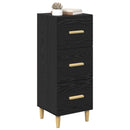 Sideboard med skuffe Sort eg 34.5 x 34 x 90 cm Konstrueret træ