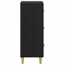 Sideboard med skuffe Sort eg 34.5 x 34 x 90 cm Konstrueret træ