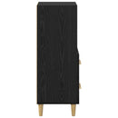Sideboard med skuffe Sort eg 34 x 34.5 x 90 cm Konstrueret træ