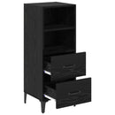 Sideboard med skuffe Sort eg 34 x 34,5 x 90 cm Konstrueret træ