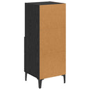 Sideboard med skuffe Sort eg 34 x 34,5 x 90 cm Konstrueret træ