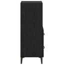 Sideboard med skuffe Sort eg 34 x 34,5 x 90 cm Konstrueret træ
