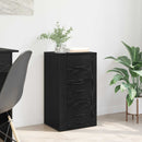 Sideboard med skuffe Sort eg 40 x 33 x 70 cm Konstrueret træ