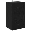 Sideboard med skuffe Sort eg 40 x 33 x 70 cm Konstrueret træ