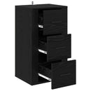 Sideboard med skuffe Sort eg 40 x 33 x 70 cm Konstrueret træ