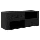 TV-skab med skuffe Sort eg 100 x 35 x 40 cm Konstrueret træ