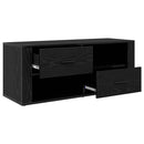 TV-skab med skuffe Sort eg 100 x 35 x 40 cm Konstrueret træ