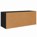 TV-skab med skuffe Sort eg 100 x 35 x 40 cm Konstrueret træ
