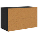 Skostativ med hylde Sort eg 75 x 35 x 45 cm Konstrueret træ