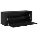 Sko skab med hylde Sort eg 100 x 35 x 38 cm Konstrueret træ