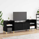 TV-skab Sort eg 160 x 35 x 55 cm Konstrueret træ