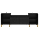 TV-skab Sort eg 160 x 35 x 55 cm Konstrueret træ