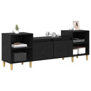 TV-skab Sort eg 160 x 35 x 55 cm Konstrueret træ