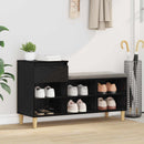 Sko skab med skuffe Sort eg 102 x 36 x 60 cm Konstrueret træ