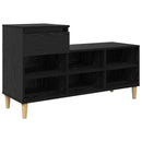 Sko skab med skuffe Sort eg 102 x 36 x 60 cm Konstrueret træ