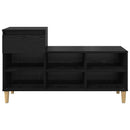 Sko skab med skuffe Sort eg 102 x 36 x 60 cm Konstrueret træ