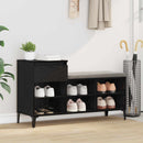 Sko skab med skuffe Sort eg 102 x 36 x 60 cm Konstrueret træ