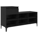 Sko skab med skuffe Sort eg 102 x 36 x 60 cm Konstrueret træ