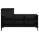 Sko skab med skuffe Sort eg 102 x 36 x 60 cm Konstrueret træ