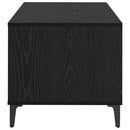 Sofabord med skuffe Sort eg 90 x 49 x 45 cm Konstrueret træ