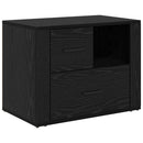 Natskab med skuffe Sort eg 35 x 60 x 50 cm Konstrueret træ