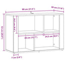 Sideboard Artisan Egetræ 80 x 30 x 53 cm Konstrueret træ