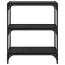 Bogskab Sort eg 60 x 33 x 70,5 cm Ingeniørt træ og jern