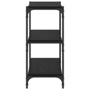 Bogskab Sort eg 60 x 33 x 70,5 cm Ingeniørt træ og jern